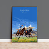 Chichester Travel Print Wall Art, Travel Poster of Goodwood, West Sussex, England, Goodwood Races Art Lovers Gift, England Art Gift NQ Media Designs