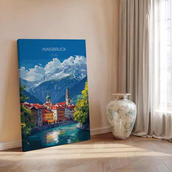 Innsbruck Wall Art Travel Print, Travel Poster of Innsbruck, City Poster, Innsbruck Art Gift, Austria Art Travel Lovers Gift
