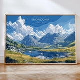 Snowdonia Landscape Travel Poster Wall Art, Travel Print of Snowdonia, Snowdonia Art Lovers Gift, English Countryside NQ Media Designs