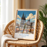 Cologne Christmas Travel Print | Cologne Cathedral, Germany Wall Art