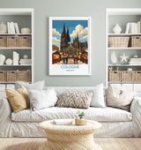 Cologne Christmas Travel Print | Cologne Cathedral, Germany Wall Art