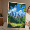 Atlanta Travel Poster, Travel Print of Atlanta, Georgia, Atlanta Art Lovers Gift, USA Gift, Wall Art Print