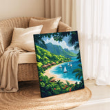Fiji Travel Print Wall Art, Travel Poster of Fiji, South Pacific Islands Art Lovers Gift NQ Media Designs