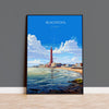 Blackpool Travel Print Wall Art, Travel Poster of Blackpool, England, Lancashire Seaside Art Lovers Gift, Travel Art Gift