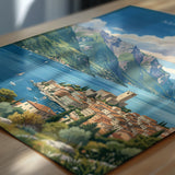 Malcesine Poster, Lake Garda Wall Art, Scaliger Castle Print, Italy Travel Poster, Malcesine Gift