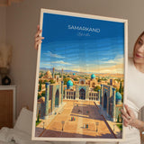 Samarkand Uzbekistan Travel Print, Registan Square Wall Art, Silk Road Print, Central Asia Travel Poster, Islamic Architecture Decor