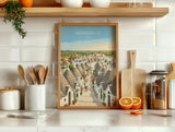 Alberobello Italy Poster, Trulli Houses Wall Art, Puglia Village Print, Italian Travel Poster, Alberobello Gift