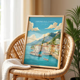 Limone sul Garda Travel Poster | Lemon Houses, Italy Wall Art
