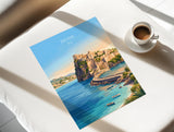 Ischia Italy Poster, Italian Island Wall Art, Gulf of Naples Travel Print, Mediterranean Coastal Decor, Italy Gift