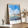 Blackpool Travel Poster Wall Art, Travel Print of Blackpool, England, Lancashire Seaside Art Lovers Gift, Travel Art Gift