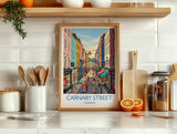 Carnaby Street Print, London Wall Art with Border, Soho London Poster, Carnaby Street Gift Print, British Travel Print