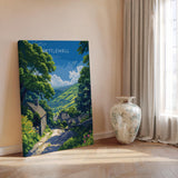 Kettlewell Travel Poster Wall Art, Travel Print of Kettlewell, Kettlewell Art Print, North Yorkshire Wall Print, Yorkshire Art Lovers Gift NQ Media Designs