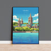 Truro Travel Poster, Travel Print of Truro, England, Cornwall Art, Truro Cathedral Art Lovers Gift, Wall Art Print NQ Media Designs