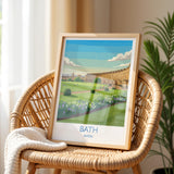Bath Travel Print, Travel Poster of Bath, England, Cotswolds Art, Bath Gift, Avon Wall Art Print NQ Media Designs