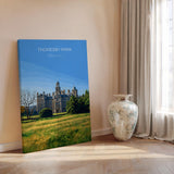 Thoresby Park Travel Print Wall Art, Travel Poster of Thoresby Park, Thoresby Hall, Nottinghamshire, England, English Countryside Art Gift NQ Media Designs