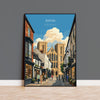 Ripon Cathedral Poster, Yorkshire Wall Art, Ripon Street Scene Print, England Travel Poster, Ripon Gift
