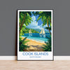 Cook Islands Travel Poster Wall Art, Travel Print of Cook Islands, South Pacific Islands Art Lovers Gift