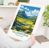 Yellowstone National Park Travel Poster Wall Art, Travel Print of Yellowstone, National Park Art Lovers Gift, Wyoming, USA, Wall Art Gift NQ Media Designs