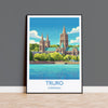 Truro Travel Print, Travel Poster of Truro, England, Cornwall Art, Truro Cathedral Art Lovers Gift, Wall Art Print NQ Media Designs