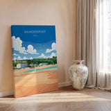 Saundersfoot Travel Poster - Vibrant Coastal Artwork | Pembrokeshire Coast Art Print NQ Media Designs