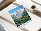 Picos De Europa National Park Travel Print Wall ArtTravel Poster of Picos De Europa, Spain Art Lovers Gift, Wall Art Print NQ Media Designs