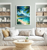 Mauritius Travel Poster, Travel Print of Mauritius, Indian Ocean Island Art, Mauritius Wall Art Gift, NQ Media Designs