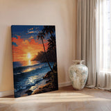 Barbados Travel Poster, Travel Print of Barbados, Caribbean Sunset, Barbados Art Lovers Gift, Caribbean Gift, Wall Art Print NQ Media Designs