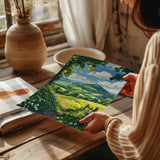 Malvern Hills Travel Print Wall Art, Malvern Hills Travel Poster, English Countryside Art Gift, Wall Art Print NQ Media Designs
