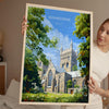 Wimborne Travel Poster, Travel Poster of Wimborne, England, Wimborne Minster, Dorset Coast Art, Dorset Gift, Wall Art Print