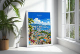 Busan Travel Poster, South Korea Wall Art, Gamcheon Village Print, Gwangan Bridge Poster, Busan Gift