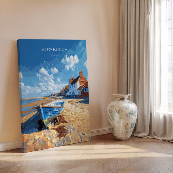Aldeburgh Travel Poster, Travel Print of Aldeburgh, Aldeburgh Art Lovers Gift, Suffolk Coast Wall Art