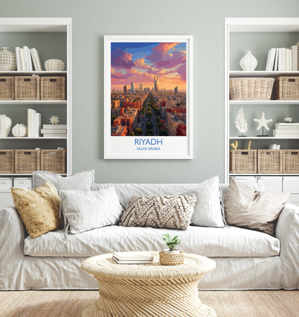 Riyadh Poster Wall Art, Riyadh Travel Print, Saudi Arabia Wall Art Gift, Riyadh Art Lovers Gift, Travel Wall Decor