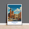 Krakow Poland Print, St Mary’s Basilica Wall Art with Border, Main Market Square Poster, Polish Travel Print, Krakow Gift