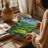 Surrey Hills Travel Print Wall Art, Surrey Hills Travel Poster, English Countryside Art Gift, Wall Art Print NQ Media Designs