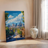 Denver Travel Print Wall Art, Travel Poster of Denver, Colorado, USA, Denver Art Lovers Gift NQ Media Designs