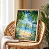 Cook Islands Travel Print Wall Art, Travel Poster of Cook Islands, South Pacific Islands Art Lovers Gift