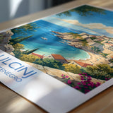 Ulcinj Travel Print | Old Town, Montenegro Wall Art