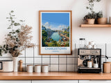 Charlestown Travel Print, Travel Poster of Charlestown, England, Cornwall Art, Charlestown Art Lovers Gift, Wall Art Print NQ Media Designs