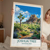 Joshua Tree National Park Travel Poster Wall Art, Travel Print of Joshua Tree, National Park Art Lovers Gift, California, USA, Wall Art Gift