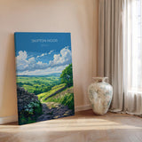 Skipton Moor Travel Poster Wall Art, Travel Print of Skipton Moor, Skipton Art Print, North Yorkshire Wall Print, Yorkshire Art Lovers Gift NQ Media Designs