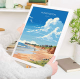 Hunstanton Beach Travel Poster, Travel Print of Hunstanton Beach, Norfolk, England, Norfolk Art, Norfolk Gift, Wall Art Print NQ Media Designs