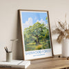 Sherwood Forest Travel Poster Wall Art, Travel Print of Sherwood Forest, Major Oak, Nottinghamshire, England Countryside Art Lovers Gift