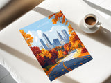 Atlanta Travel Poster, Travel Print of Atlanta, Georgia, Atlanta Art Lovers Gift, USA Gift, Wall Art Print NQ Media Designs