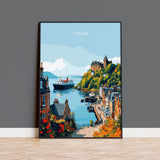 Oban Scotland Travel Poster – Coastal Wall Art, Argyll and the Isles Print, Scottish Landscape Decor Gift NQ Media Designs