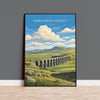 Ribblehead Viaduct Poster, Yorkshire Dales Wall Art, Settle Carlisle Railway Print, England Travel Poster, Ribblehead Gift