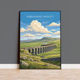Ribblehead Viaduct Poster, Yorkshire Dales Wall Art, Settle Carlisle Railway Print, England Travel Poster, Ribblehead Gift
