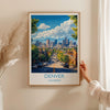 Denver Travel Poster Wall Art, Travel Print of Denver, Colorado, USA, Denver Art Lovers Gift