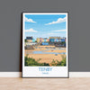 Tenby Travel Poster Wall Art, Tenby Travel Print, Wales, Pembrokeshire Coast Art Gift, Welsh Wall Art Print