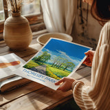 Thoresby Park Travel Poster Wall Art, Travel Print of Thoresby Park, Thoresby Hall, Nottinghamshire, England, English Countryside Art Gift NQ Media Designs