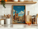 Krakow Poland Poster, St Mary’s Basilica Wall Art, Main Market Square Print, Polish Travel Poster, Krakow Gift